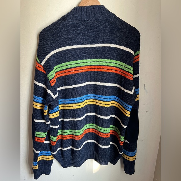 Paul & Shark Navy Striped Zip-Up Sweater - Picture 2 of 10